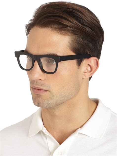 Gucci Square Men's Black Eyeglass Frames .